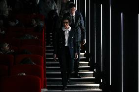 Rachida Dati and Edouard Geffray visit a cinema and a high school in Creteil near Paris FA