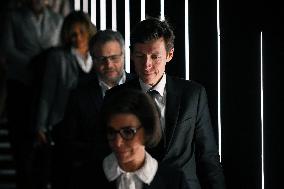 Rachida Dati and Edouard Geffray visit a cinema and a high school in Creteil near Paris FA