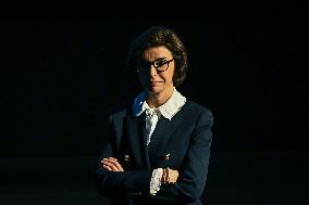 Rachida Dati and Edouard Geffray visit a cinema and a high school in Creteil near Paris FA