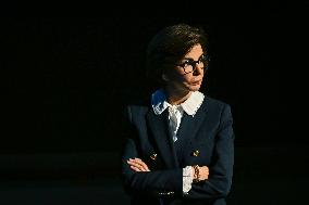 Rachida Dati and Edouard Geffray visit a cinema and a high school in Creteil near Paris FA