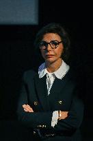 Rachida Dati and Edouard Geffray visit a cinema and a high school in Creteil near Paris FA