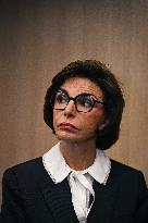 Rachida Dati and Edouard Geffray visit a cinema and a high school in Creteil near Paris FA