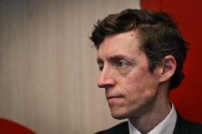 Rachida Dati and Edouard Geffray visit a cinema and a high school in Creteil near Paris FA