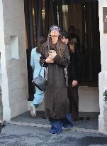 Elisabetta Canalis Leaves Her Hotel - Milan