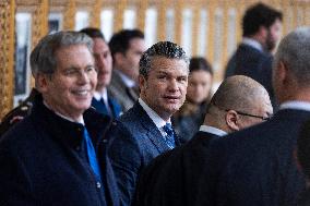 President Trump pardons turkey in the Rose Garden of the White House