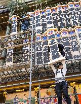 Preparations for Kabuki performance in Kyoto