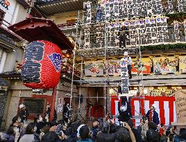 Preparations for Kabuki performance in Kyoto