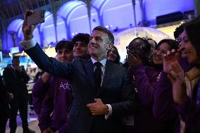 President Macron At Adopt IA - Paris