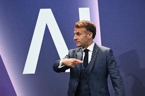 President Macron At Adopt IA - Paris