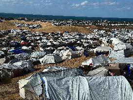 Al Mawasi Storm Destroys Displaced Tents - Gaza
