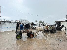 Al Mawasi Storm Destroys Displaced Tents - Gaza