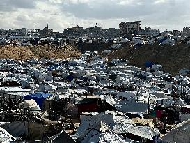 Al Mawasi Storm Destroys Displaced Tents - Gaza