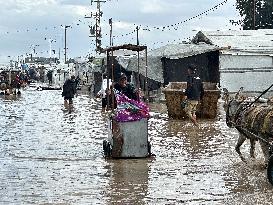 Al Mawasi Storm Destroys Displaced Tents - Gaza