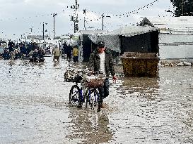 Al Mawasi Storm Destroys Displaced Tents - Gaza