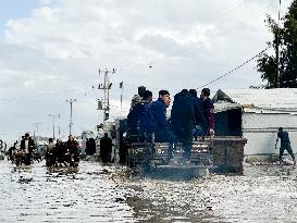 Al Mawasi Storm Destroys Displaced Tents - Gaza