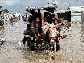 Al Mawasi Storm Destroys Displaced Tents - Gaza