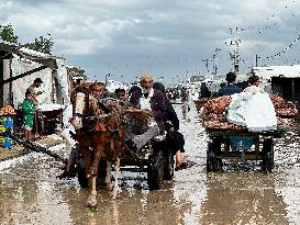 Al Mawasi Storm Destroys Displaced Tents - Gaza