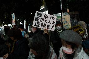 Protest After PM Takaichi's Taiwan Remarks - Tokyo