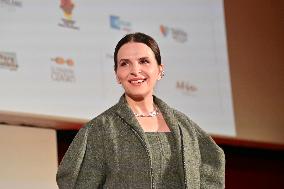 43rd Turin Film Festival - Awarding of The Mole Stella to Juliette Binoche