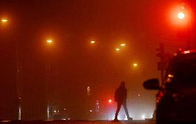 Foggy night in Helsinki