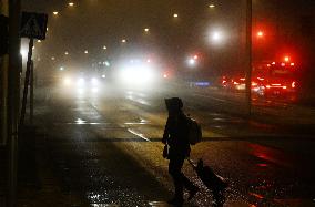 Foggy night in Helsinki