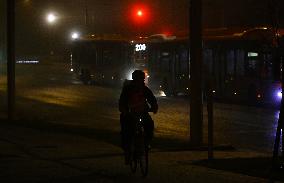 Foggy night in Helsinki