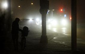 Foggy night in Helsinki
