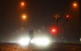 Foggy night in Helsinki