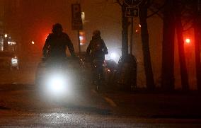 Foggy night in Helsinki