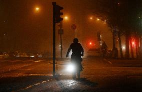Foggy night in Helsinki