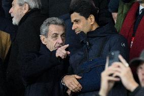 Champions League - Nicolas Sarkozy At PSG Vs Tottenham - Paris