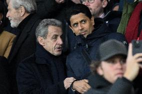 Champions League - Nicolas Sarkozy At PSG Vs Tottenham - Paris