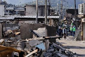 Aftermath of southwestern Japan fire
