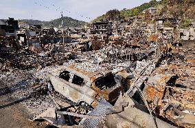 Aftermath of southwestern Japan fire