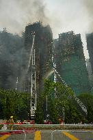 Residential Area Fire Site In Hong Kong