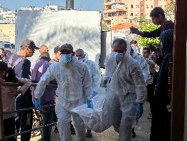 Red Cross Receives Bodies From Israel - Khan Younis