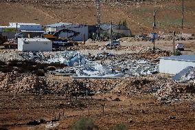 Shops Demolished in West Bank