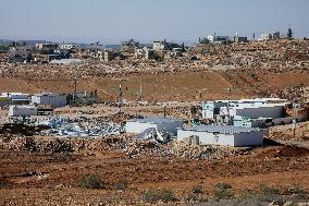 Shops Demolished in West Bank