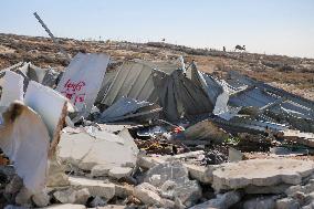 Shops Demolished in West Bank
