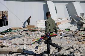 Shops Demolished in West Bank