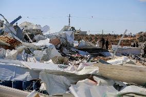 Shops Demolished in West Bank