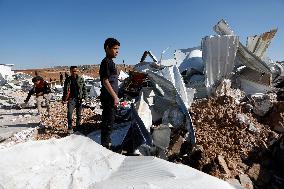 Rubble from Commercial Shops Demolished by The Israelis - Hebron