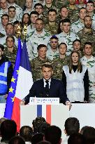 Macron Visits The 27th Mountain Infantry Brigade - Varces
