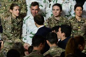 Macron Visits The 27th Mountain Infantry Brigade - Varces