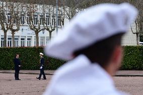 Macron Visits The 27th Mountain Infantry Brigade - Varces