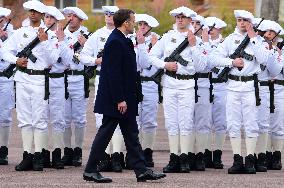 Macron Visits The 27th Mountain Infantry Brigade - Varces