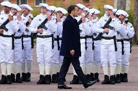 Macron Visits The 27th Mountain Infantry Brigade - Varces