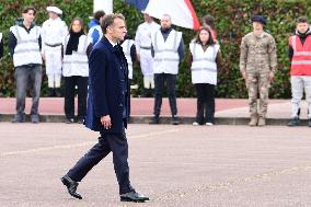 Macron Visits The 27th Mountain Infantry Brigade - Varces