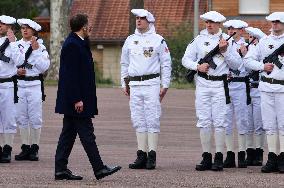Macron Visits The 27th Mountain Infantry Brigade - Varces