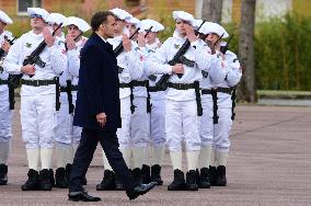 Macron Visits The 27th Mountain Infantry Brigade - Varces